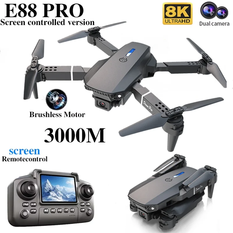 طائرة بدون طيار احترافية E88 P - مراجعة Drone Rc Plegable وسعره