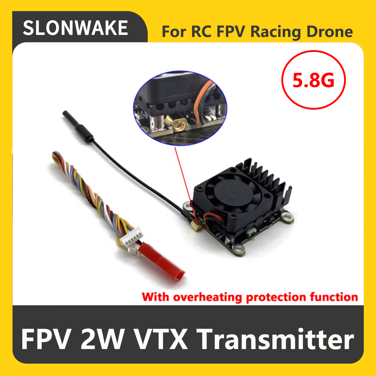 جهاز إرسال SLONWAKE 5.8G 2000m - مراجعة Rc Transmitter Drone وسعره