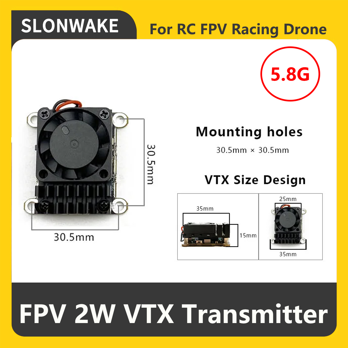 جهاز إرسال SLONWAKE 5.8G 2000m - مراجعة Rc Transmitter Drone وسعره