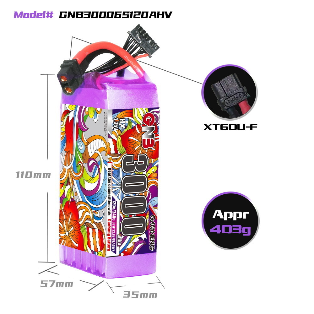 GNB يبو بطارية 6S 22.8 فولت 30 - مراجعة Drone Rc Boat وسعره